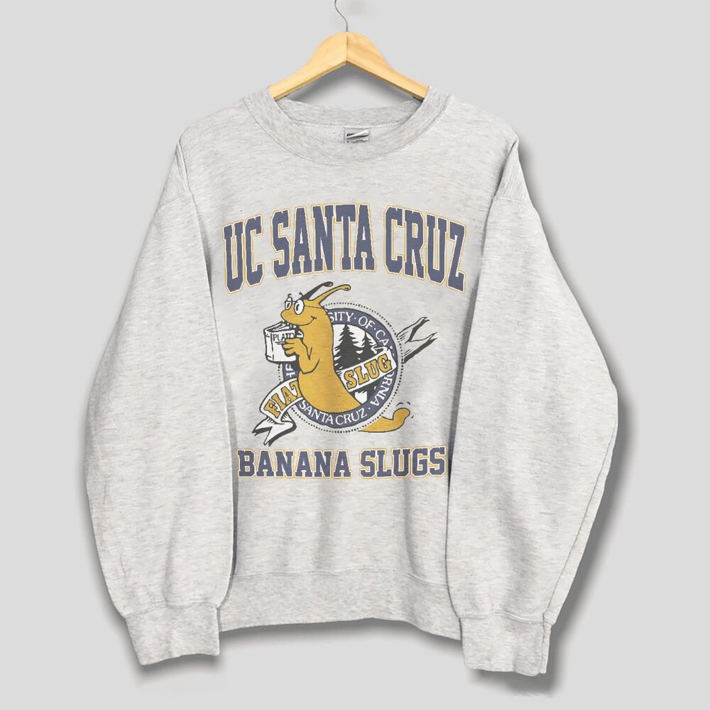 Vintage 90s UC Santa Cruz Banana Sweatshirt, University of California Shirt Tee
